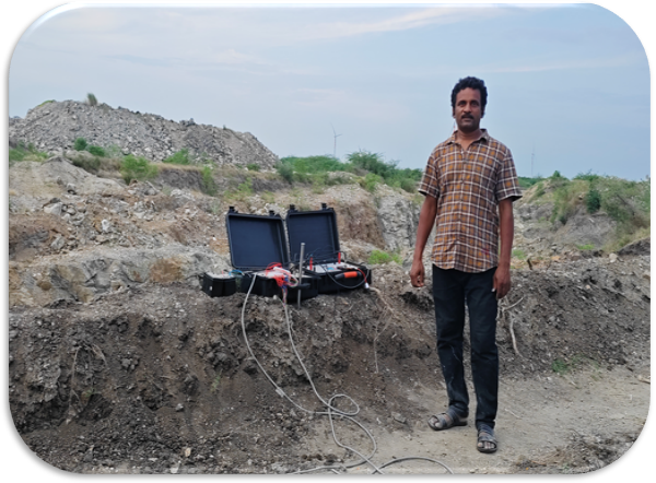 ERT Survey at open cost mine dolomite, REE mine, granite quarry