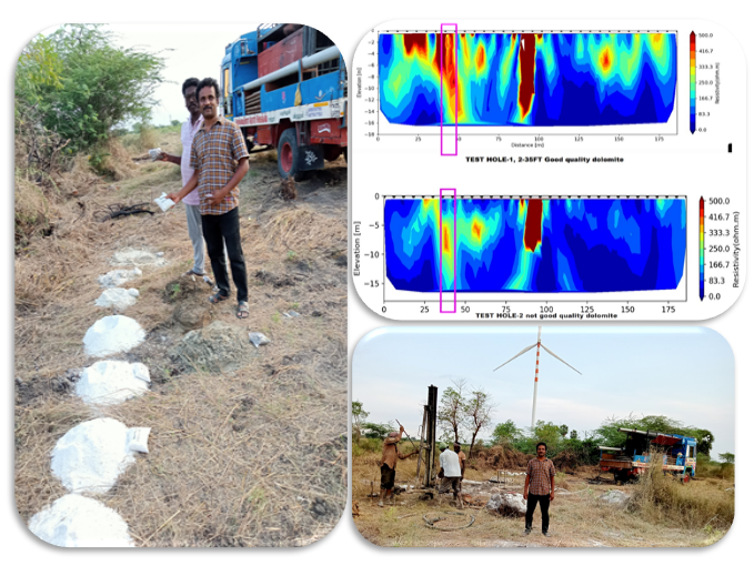ERT for tunnel and mining and quarry ERT work in tamil nadu, karnataka, andra, odissa, india